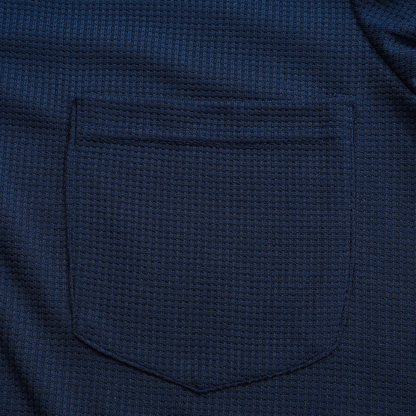Relaxed Fit Men's Waffle Knit Casual Shirt