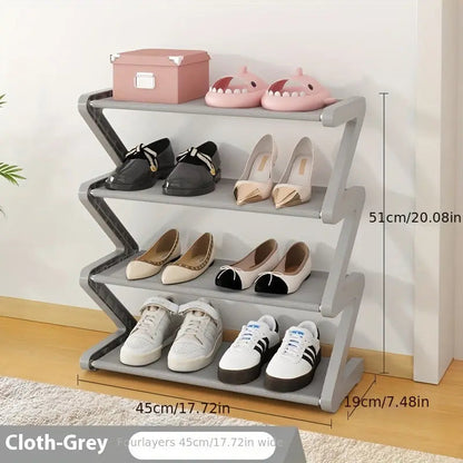 Space Saving 4-Tier Stackable Shoe Organizer