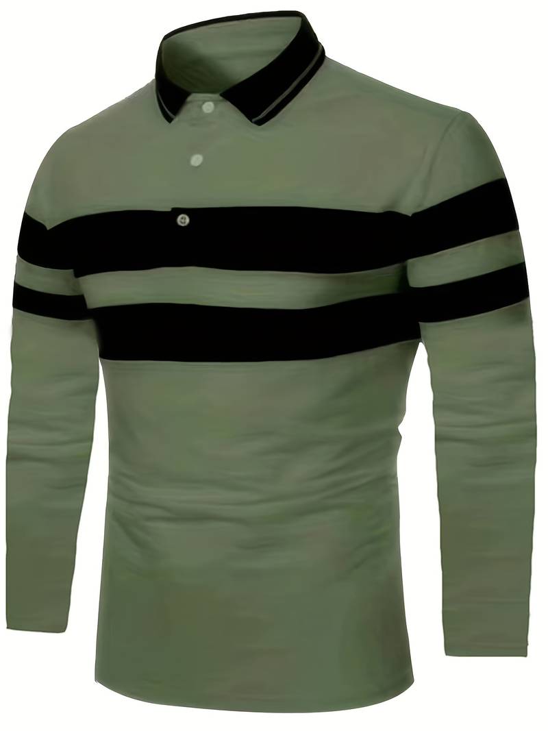 Relaxed Fit Men's Color Block Shirt