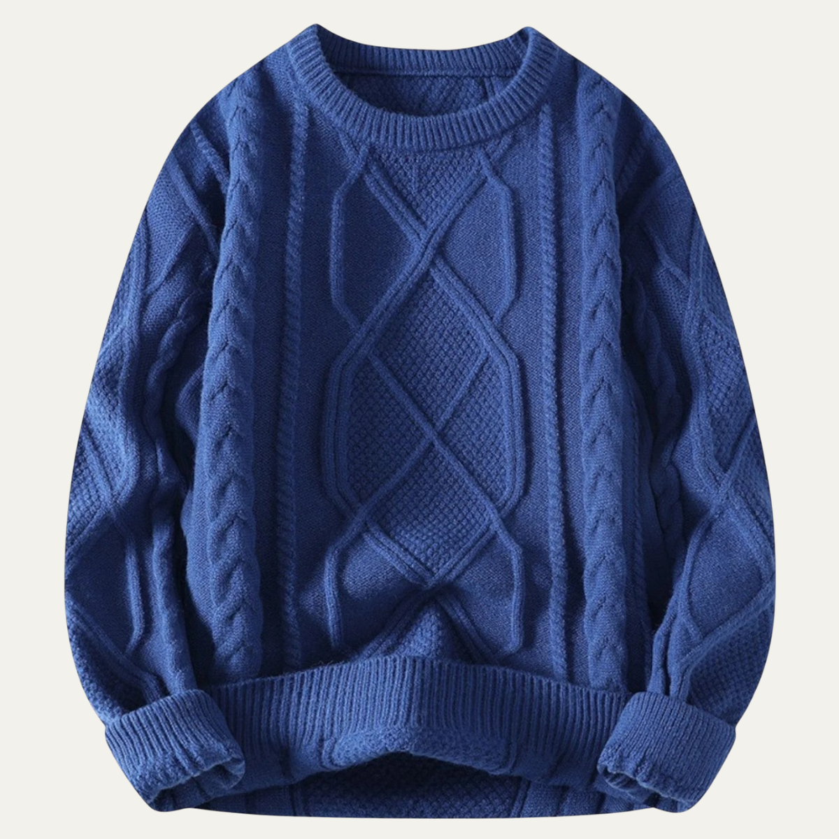 Cozy Men's Thick Cable Knit Winter Sweater
