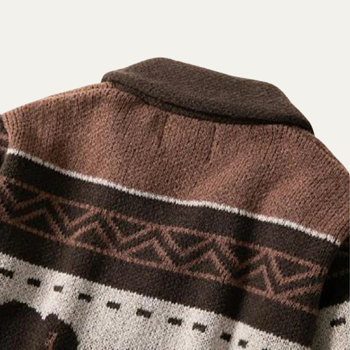 Classic Mens Vintage Plaid Wool Cardigan
