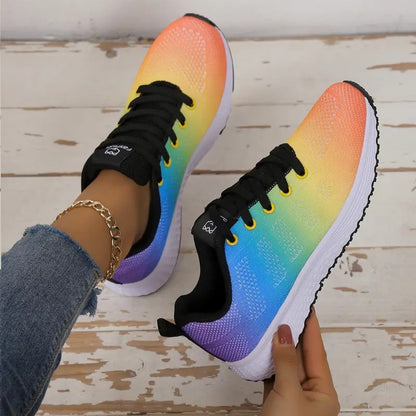 Women’s Lightweight Athletic Sneakers with Mesh and Laces