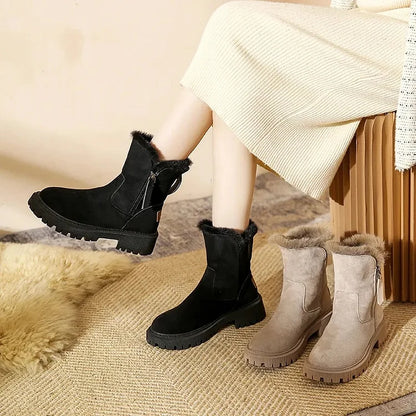 Comfy Faux Fur Winter Boots for Women