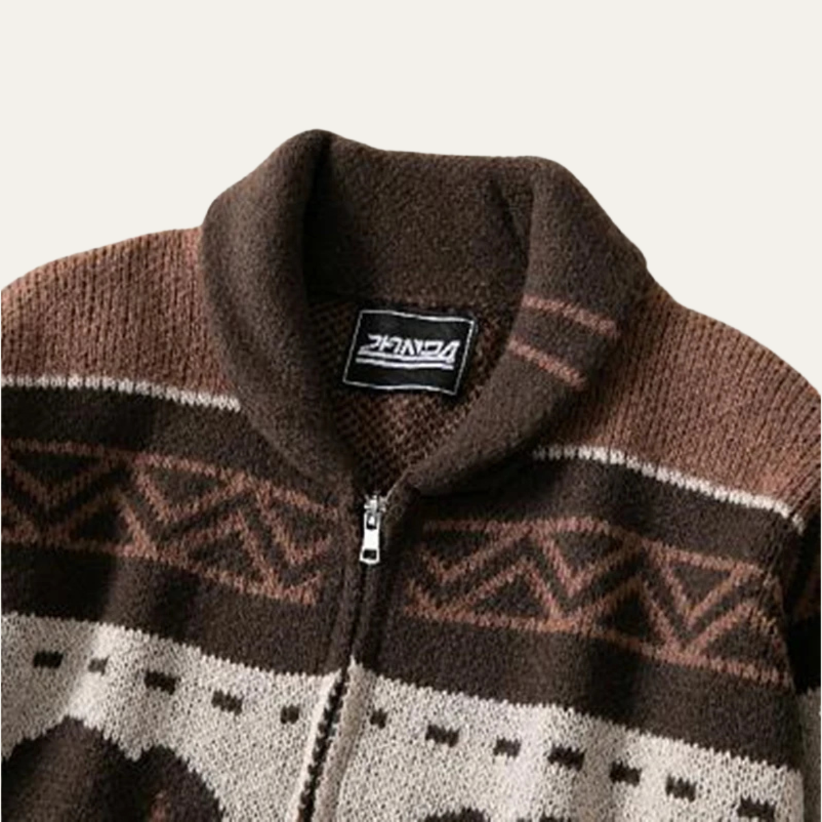 Classic Mens Vintage Plaid Wool Cardigan