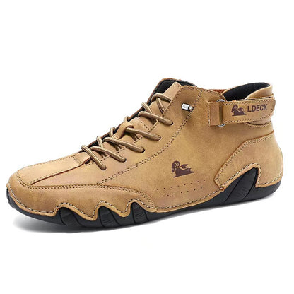 Barefoot Beck Ram Shoes Italian Handmade Suede Velcro High Boots