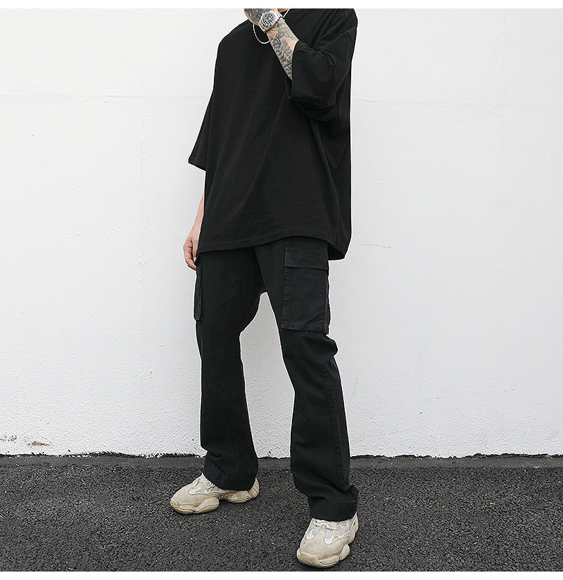 Men's Casual Cotton Straight Leg Cargo Pants