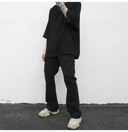 Men's Casual Cotton Straight Leg Cargo Pants