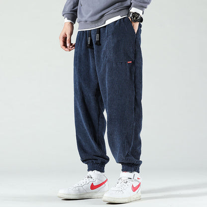 Comfortable Loose Fit Corduroy Pants for Casual Wear - OutfitLondon