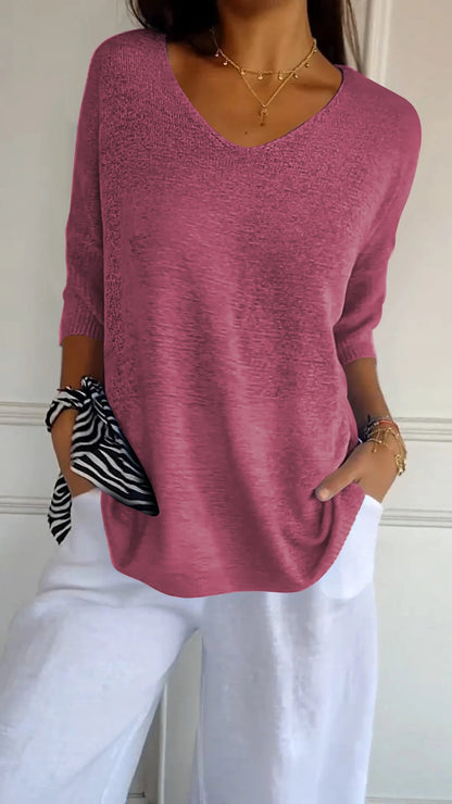 Relaxed Fit V Neck T Shirt