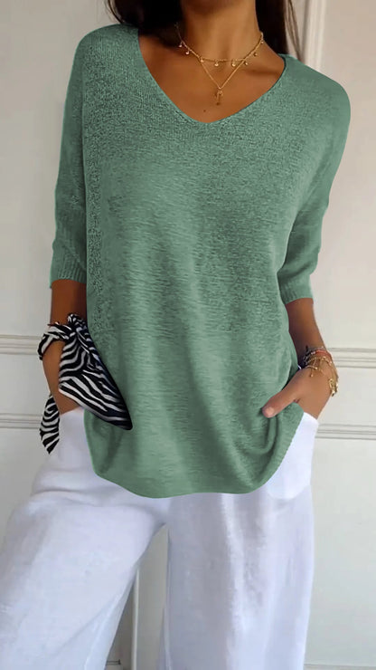 Relaxed Fit V Neck T Shirt