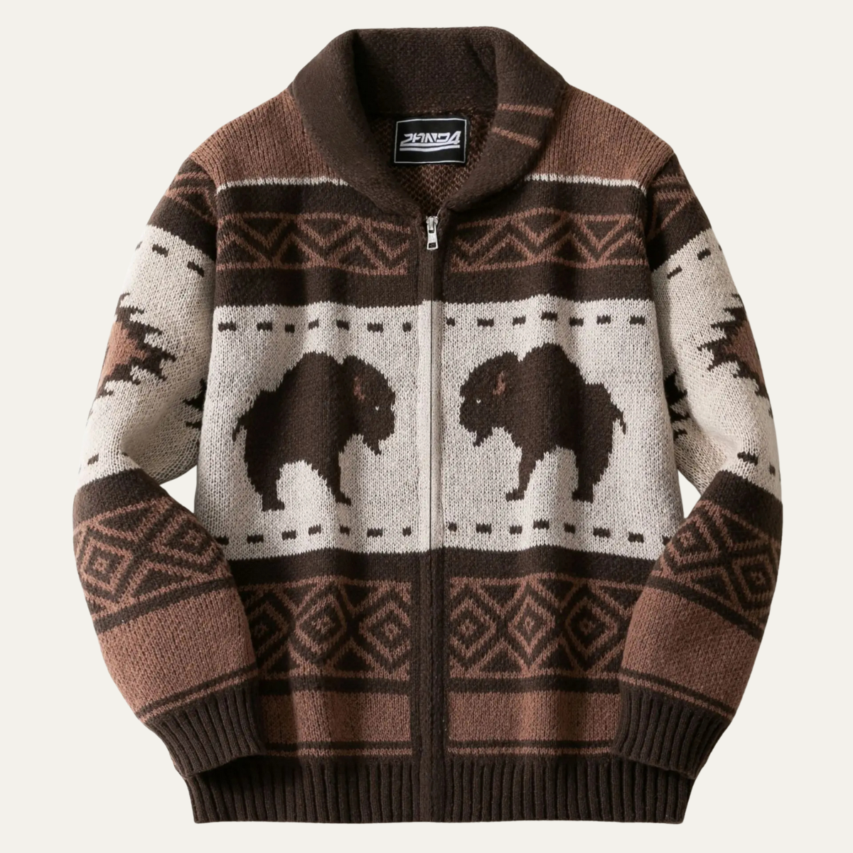 Classic Mens Vintage Plaid Wool Cardigan - OutfitLondon