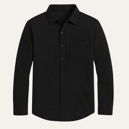 Relaxed Fit Men's Breathable Cotton Button Down Shirt - OutfitLondon