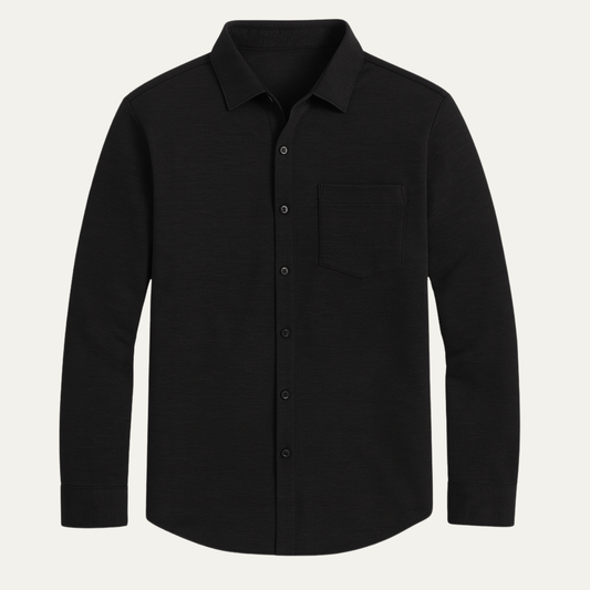 Relaxed Fit Men's Breathable Cotton Button Down Shirt - OutfitLondon