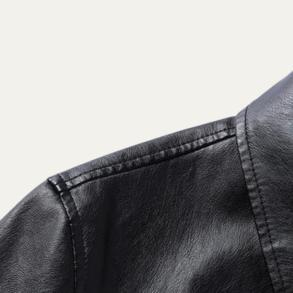 Stylish Men's Synthetic Leather Blazer Jacket