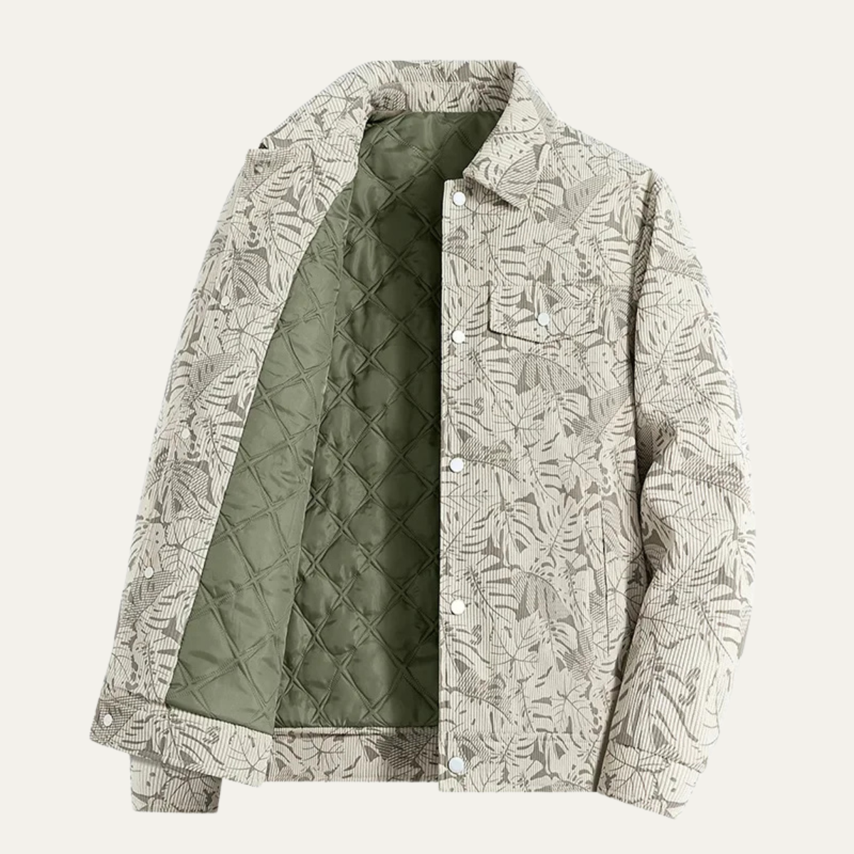 Relaxed Fit Quilted Cotton Mens Jacket