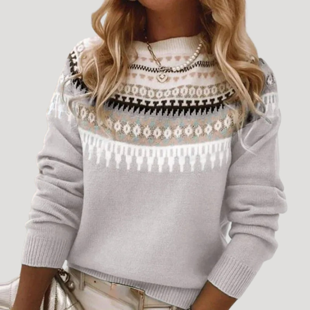Cozy Crew Neck Women's Winter Sweater - OutfitLondon