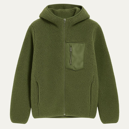 Warm Fleece Lined Wool Coat for Men - OutfitLondon