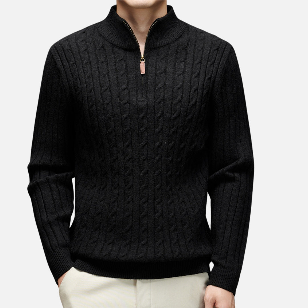 Cozy Mens Thick Knit Crew Neck Sweater - OutfitLondon