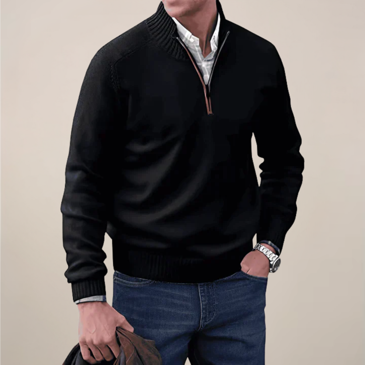 Men's Crew Neck Knit Sweater – Classic Everyday Wear