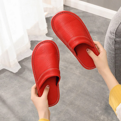 Comfortable Men's Leather Slippers