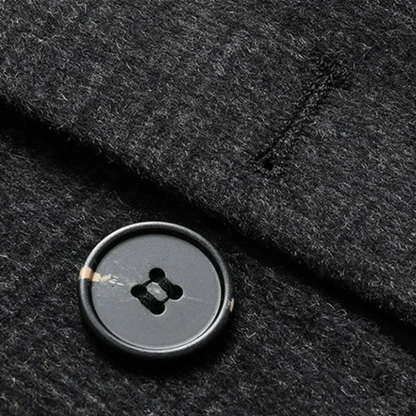 Warm Plaid Wool Men's Winter Overcoat Coat