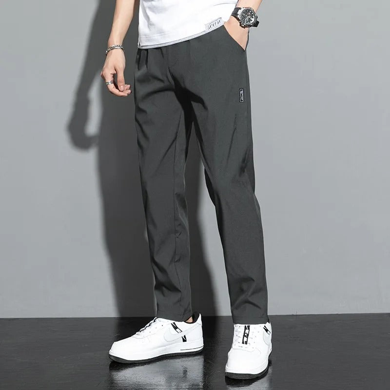 Comfortable Athletic Jogger Pants with Elastic Waist - OutfitLondon