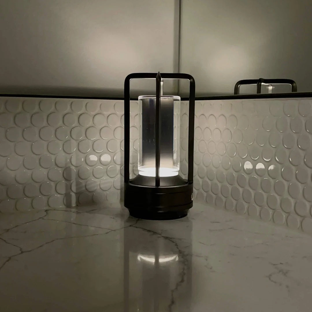 Ambient Lantern Cordless Crystal Table Lamp
