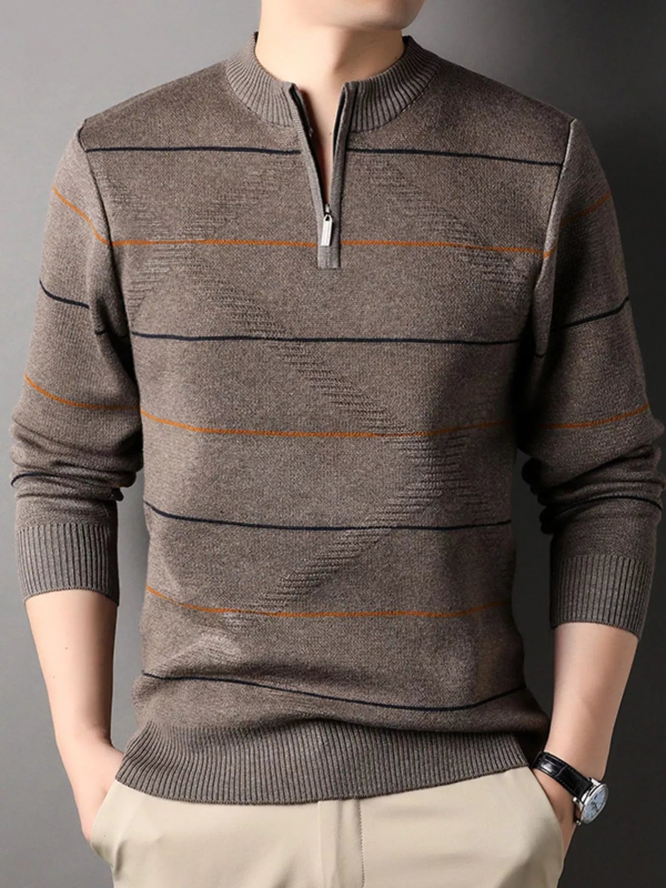 Stylish Mens Knit Crew Neck Sweater
