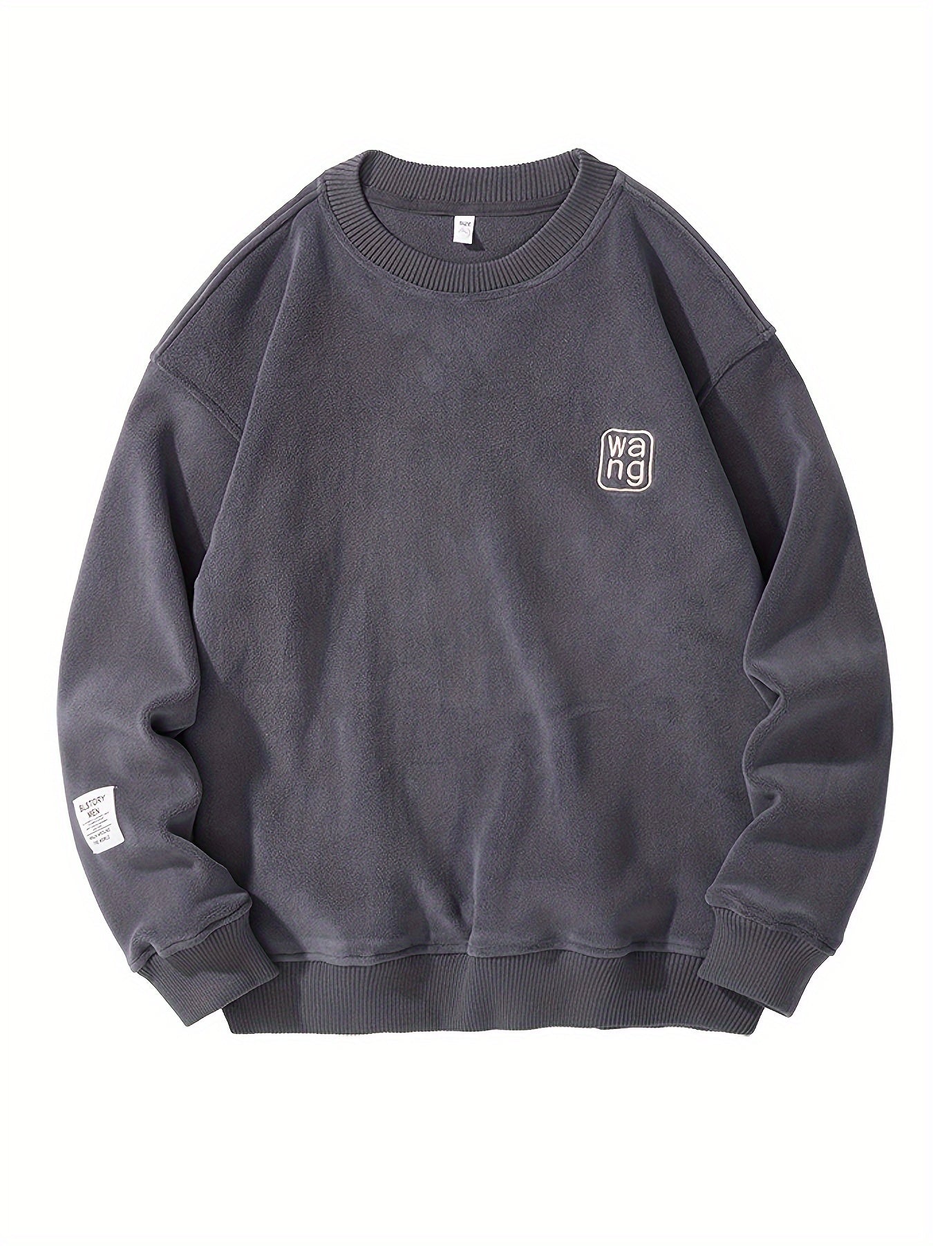 Comfortable Mens Graphic Crew Neck Sweatshirt