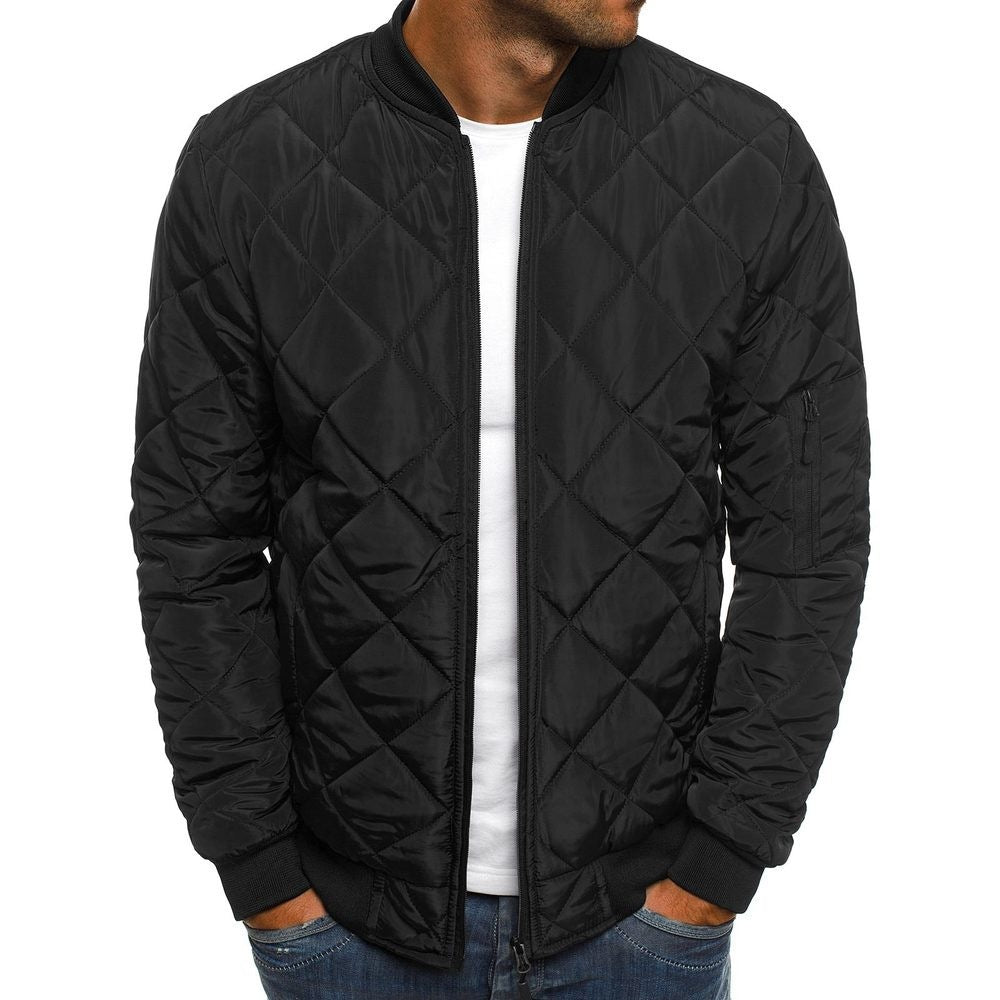 Slim Fit Quilted Mens Bomber Jacket