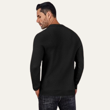 Slim Fit Breathable Men's Knit Polo Shirt