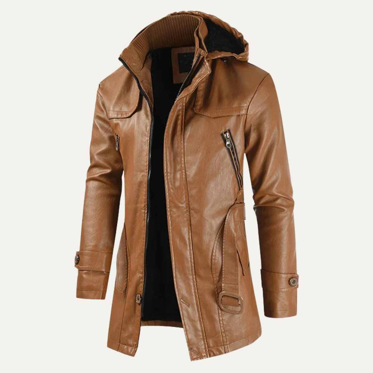Classic Vintage Men's Leather Biker Jacket