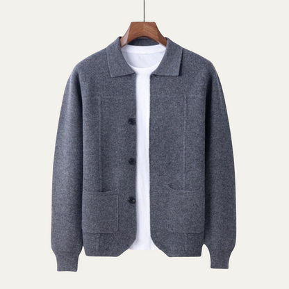 Men's Stylish Crew Neck Knit Cardigan Sweater