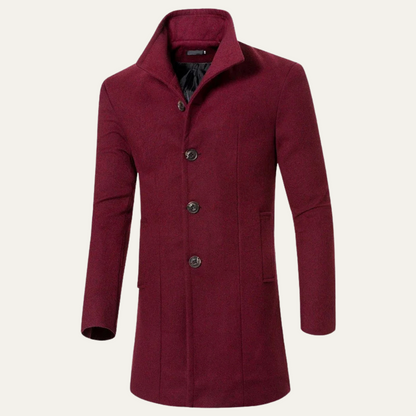 Classic Men's Wool Blend Winter Coat