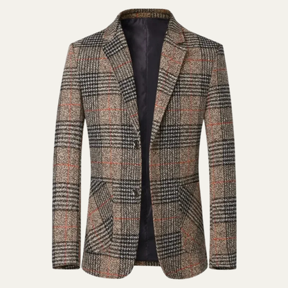 Traditional Plaid Tweed Men's Blazer Jacket - OutfitLondon