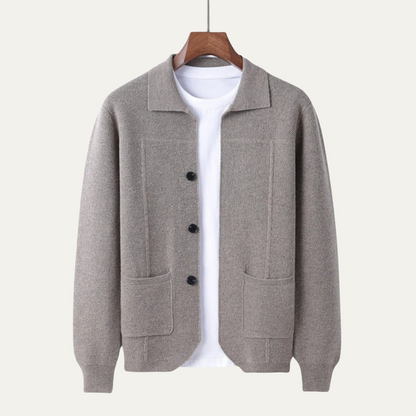 Men's Stylish Crew Neck Knit Cardigan Sweater