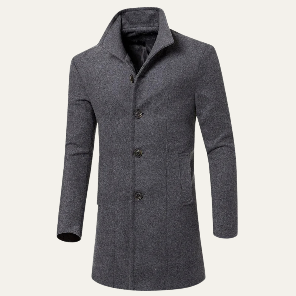 Classic Men's Wool Blend Winter Coat