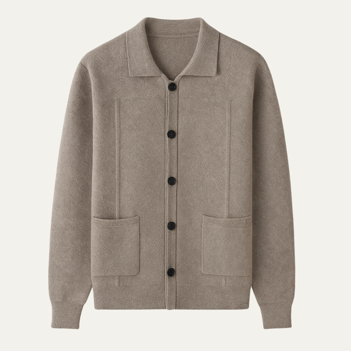 Men's Stylish Crew Neck Knit Cardigan Sweater - OutfitLondon