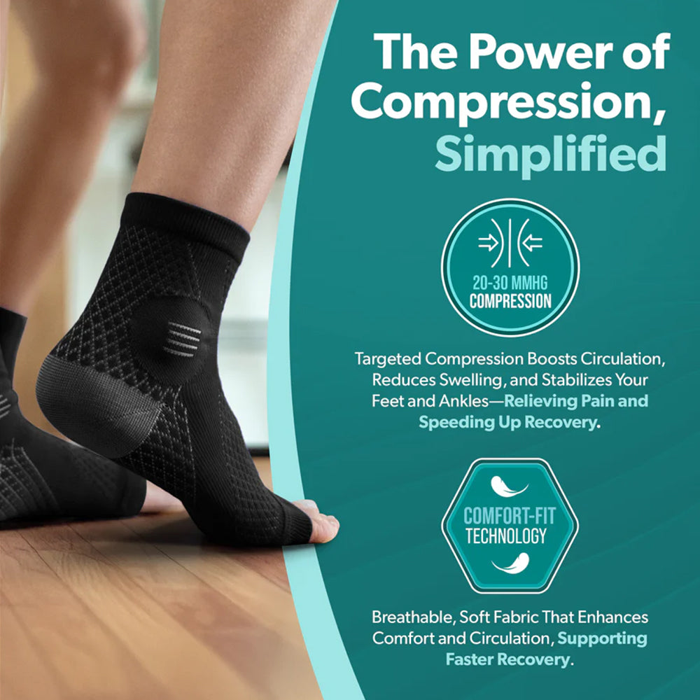 Ankle Compression Socks Support Sleeve – Foot Brace for Plantar Fasciitis, Tendonitis, Arthritis, Ankle Sprains