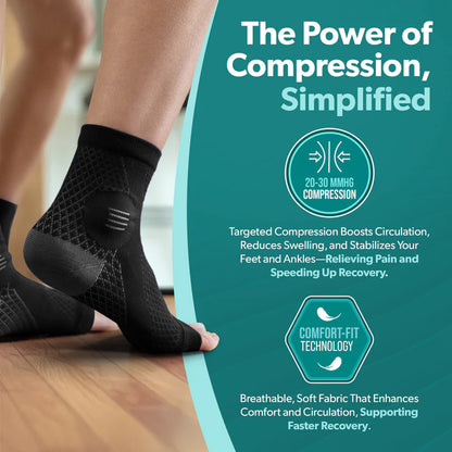 Ankle Compression Socks Support Sleeve – Foot Brace for Plantar Fasciitis, Tendonitis, Arthritis, Ankle Sprains