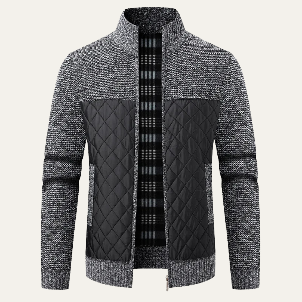 Men's Insulated Padded Fleece Jacket