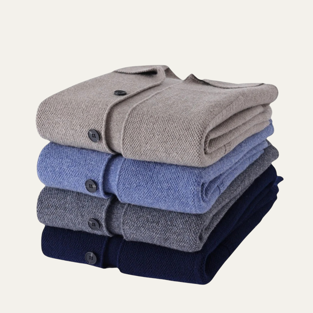 Men's Stylish Crew Neck Knit Cardigan Sweater