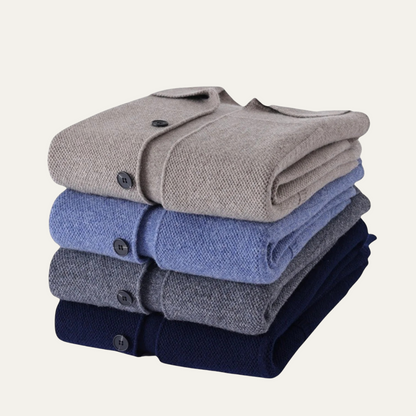 Men's Stylish Crew Neck Knit Cardigan Sweater