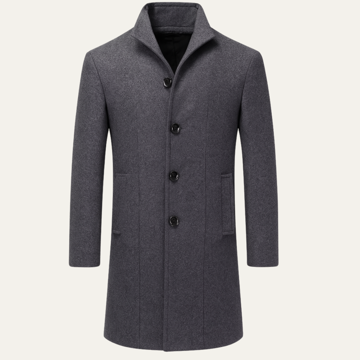 Classic Men's Wool Blend Winter Coat - OutfitLondon