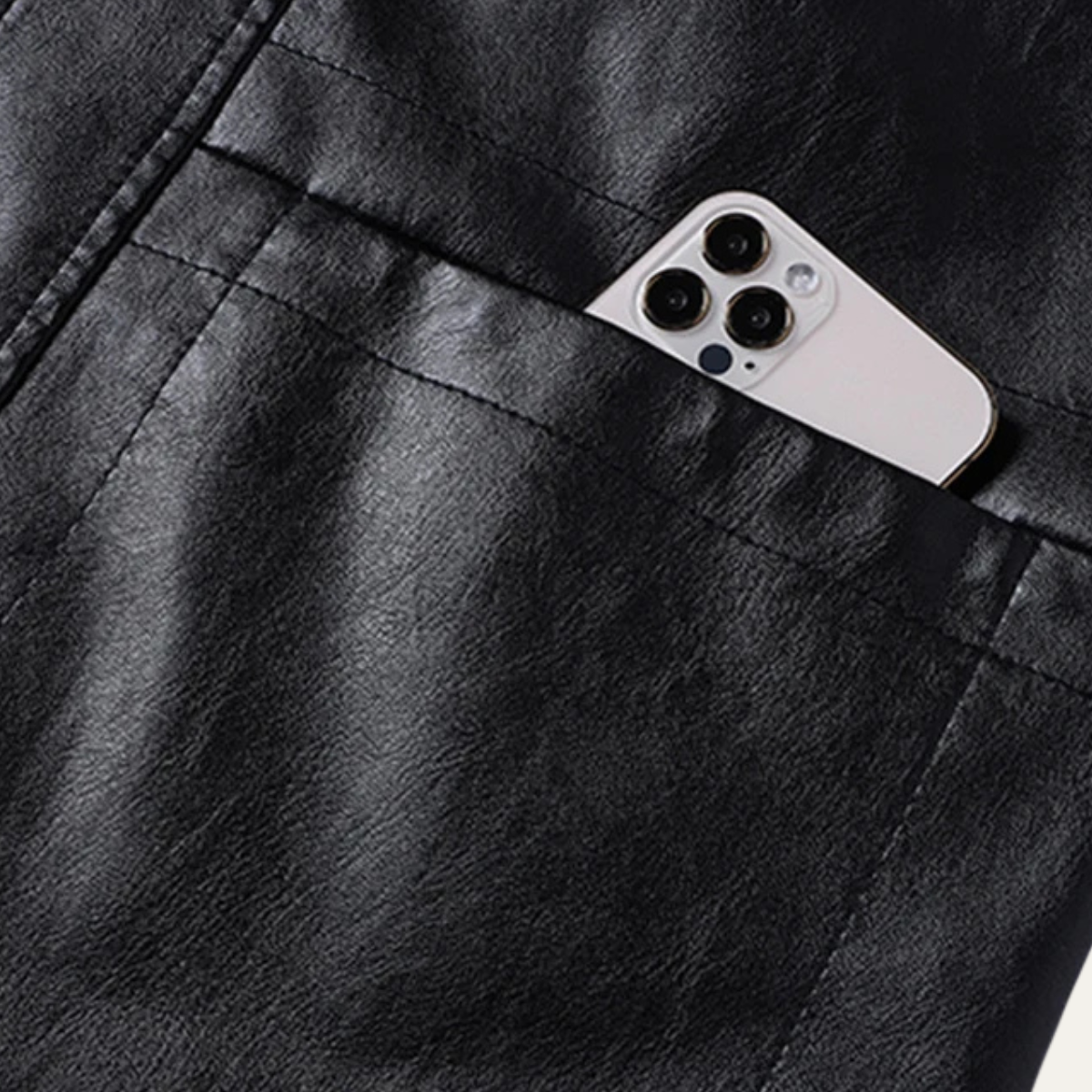 Stylish Men's Synthetic Leather Blazer Jacket