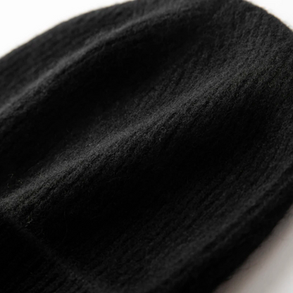 Warm Mens Cashmere Ribbed Winter Hat