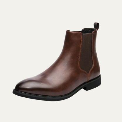 Brown Leather Mens Classic Ankle Boots