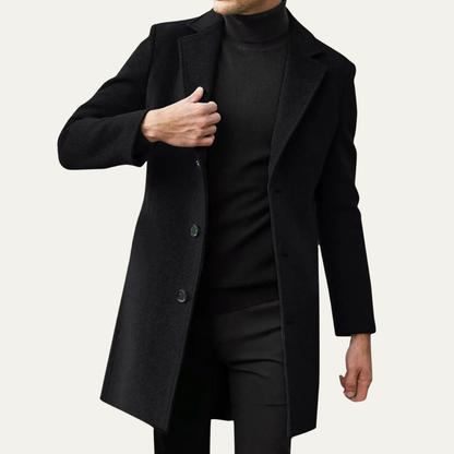 Warm Mens Slim Fit Wool Winter Coat