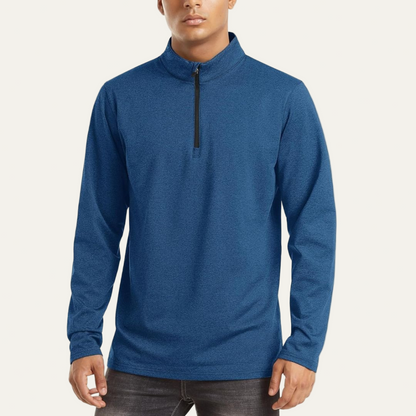 Men's Performance Quarter Zip Polo Shirt