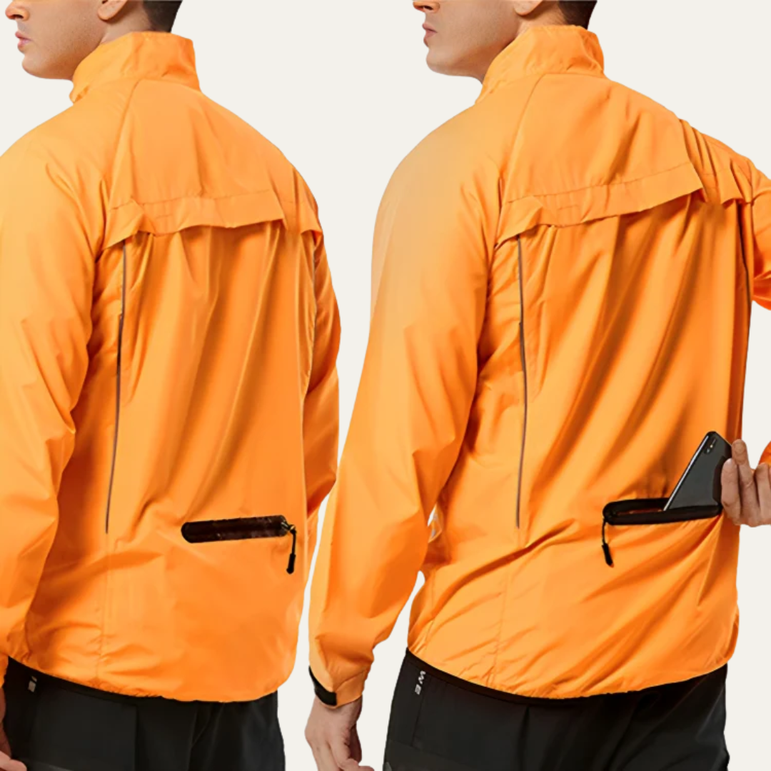 Men's Visibility High Neck Full Zip Bike Jacket
